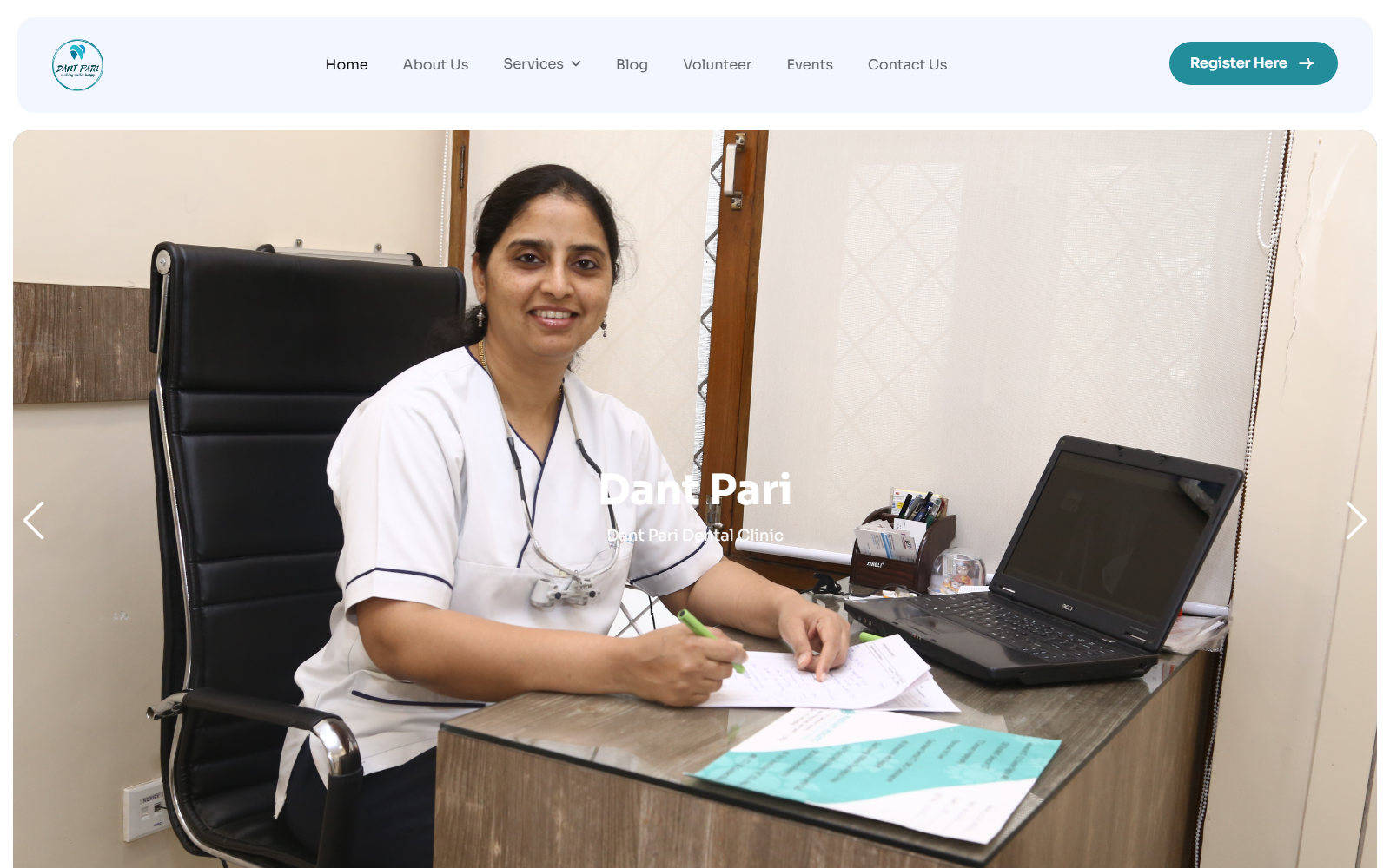 Dant Pari website design by ASharp Infotech