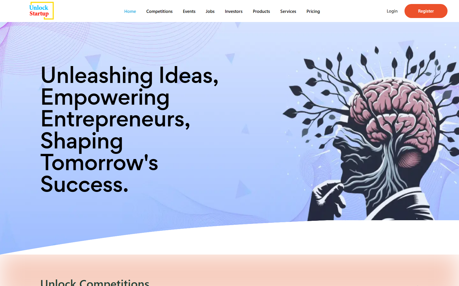 Unlock Startup website design by ASharp Infotech